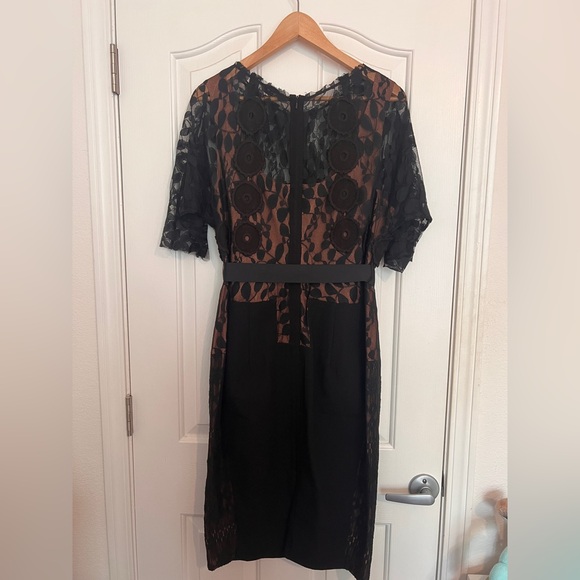 NWT Anthropologie Black Lace Carissima Sheath Dress - Byron Lars, Size 14 - Picture 7 of 7